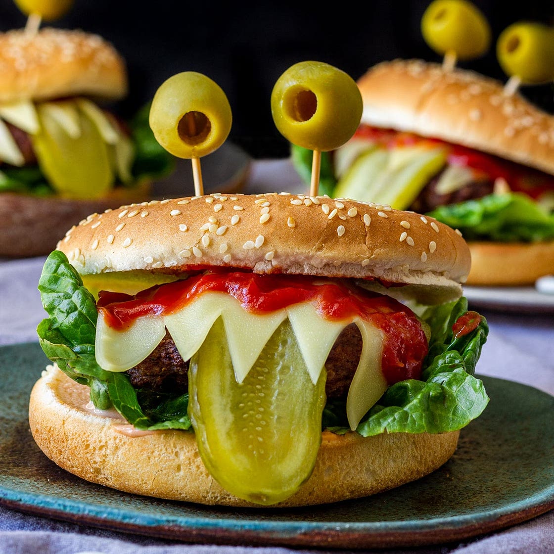 Halloween Monster Burgers