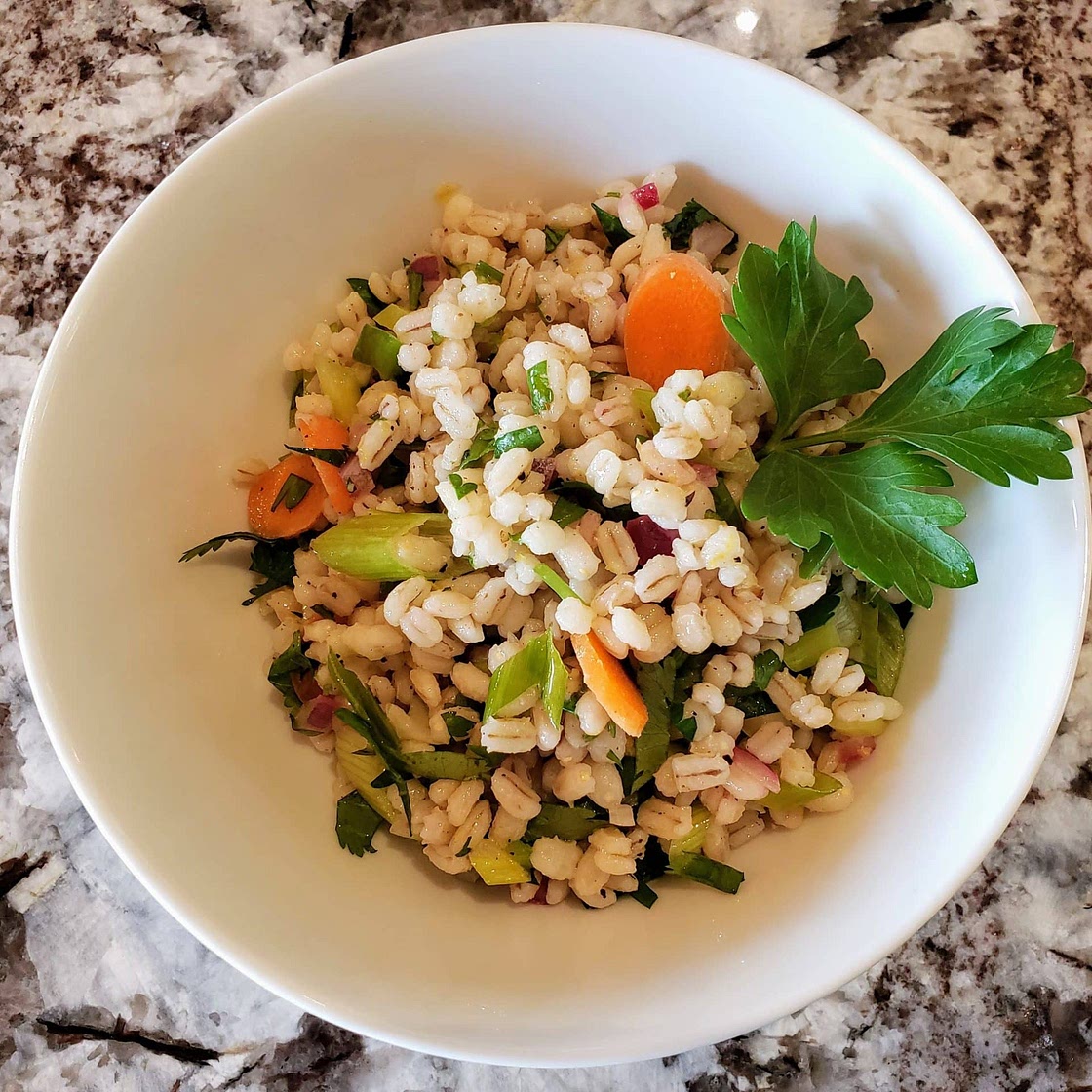 Barley salad with herbs and lemon