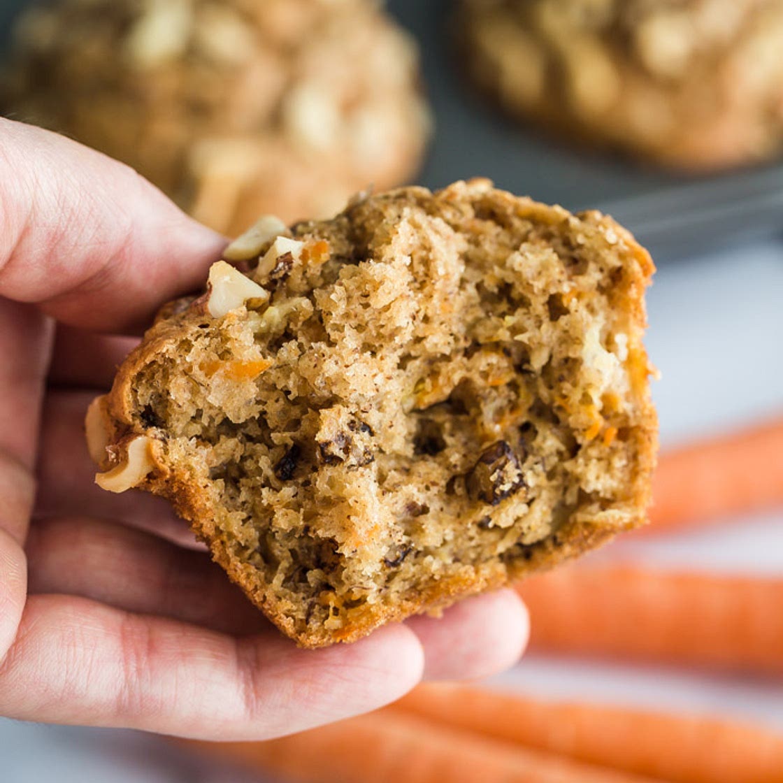 Healthy Carrot Cake Muffins