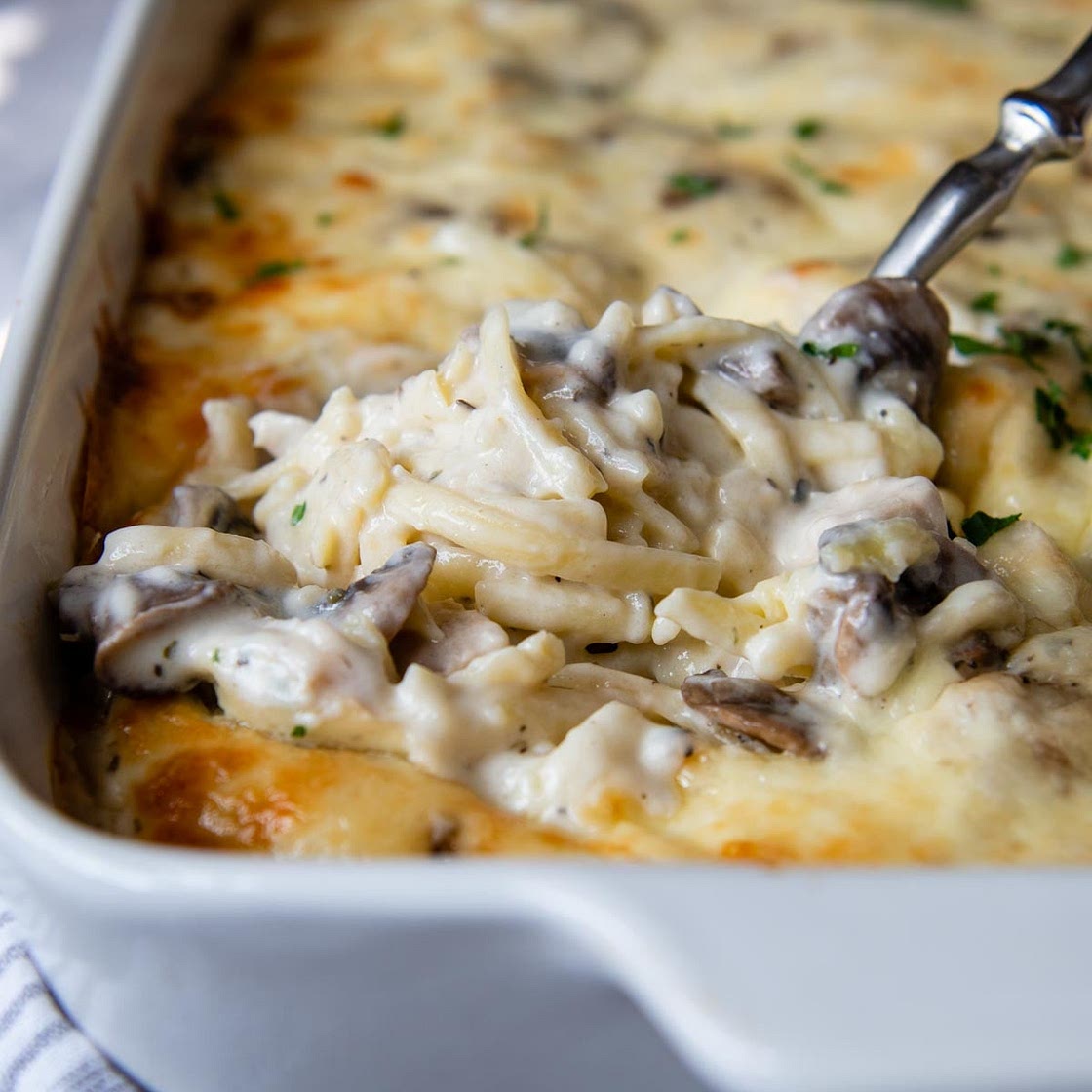 Extra Creamy Gluten-Free Chicken Tetrazzini Casserole