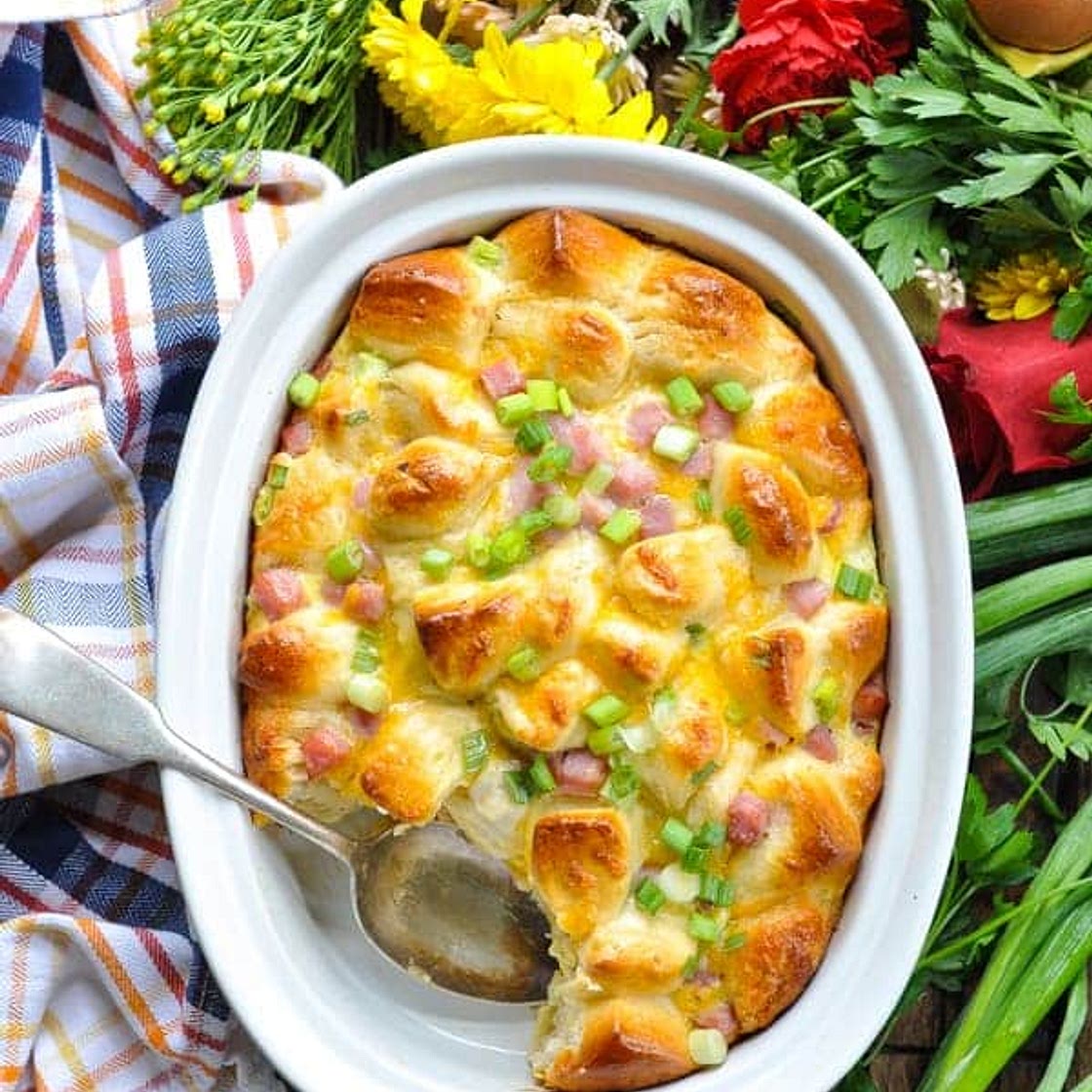 {Overnight} Ham, Egg and Cheese Monkey Bread