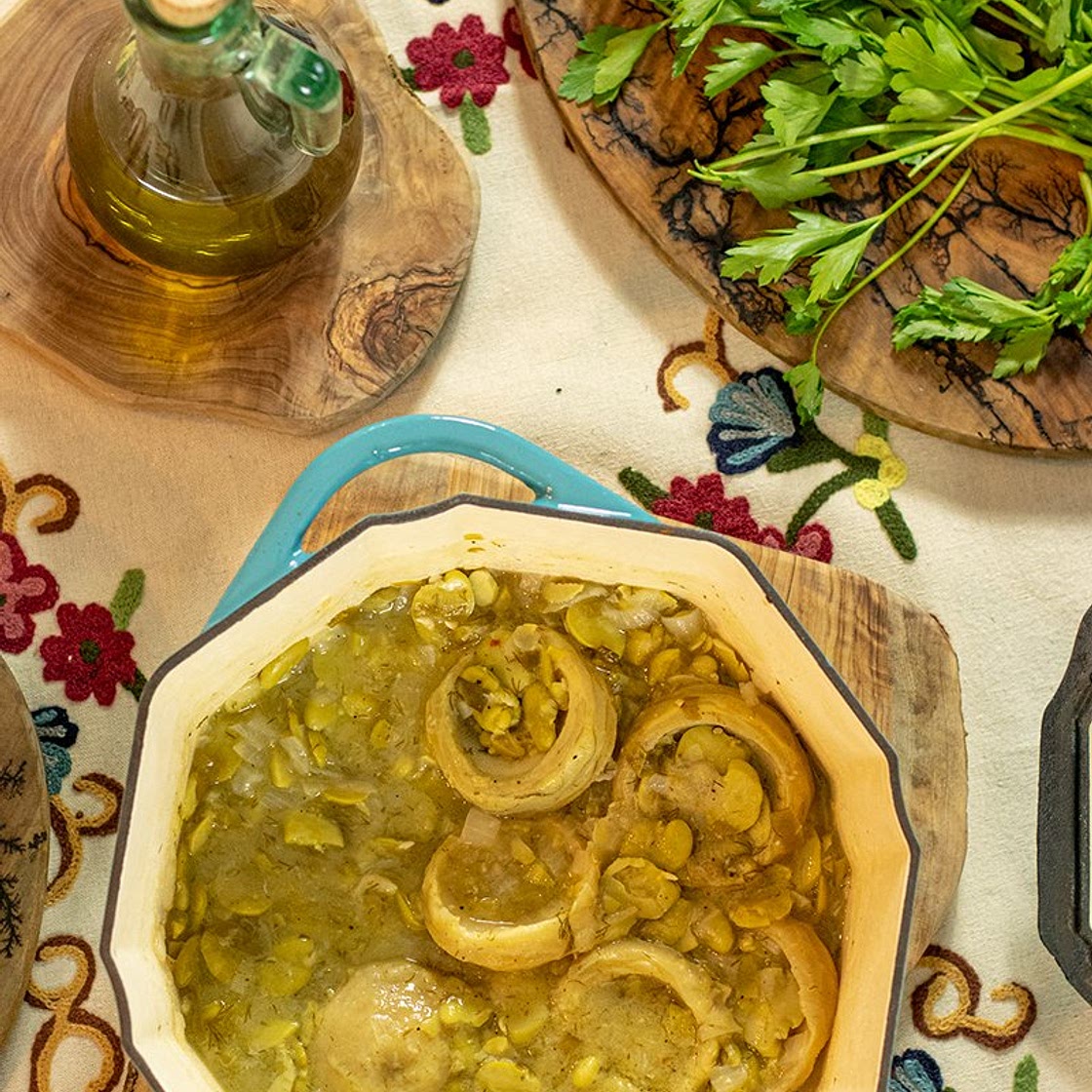 Greek Artichoke & Fava Bean Stew: Ready in 30 mins!