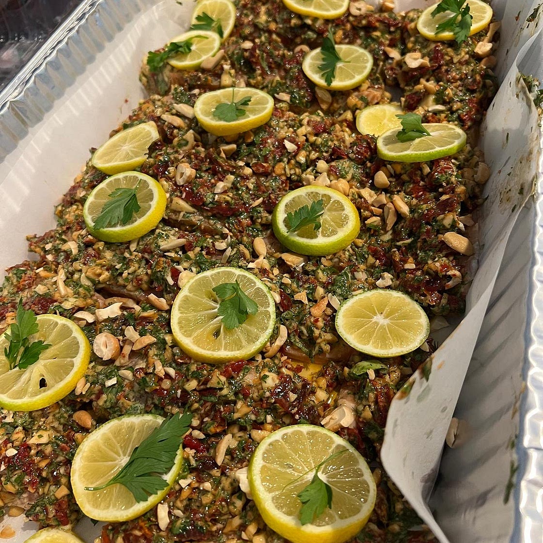 Sun dried tomatoes and Cashew Salmon