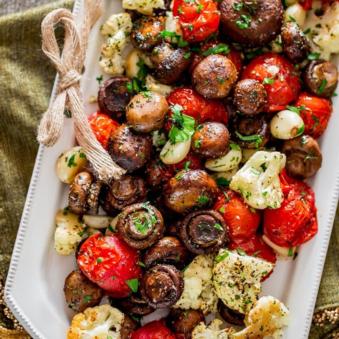 Italian Roasted Mushrooms and Veggies