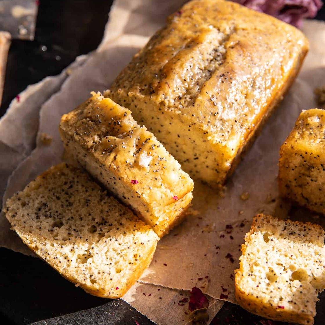 Glazed Lemon Ricotta Poppyseed Cakes
