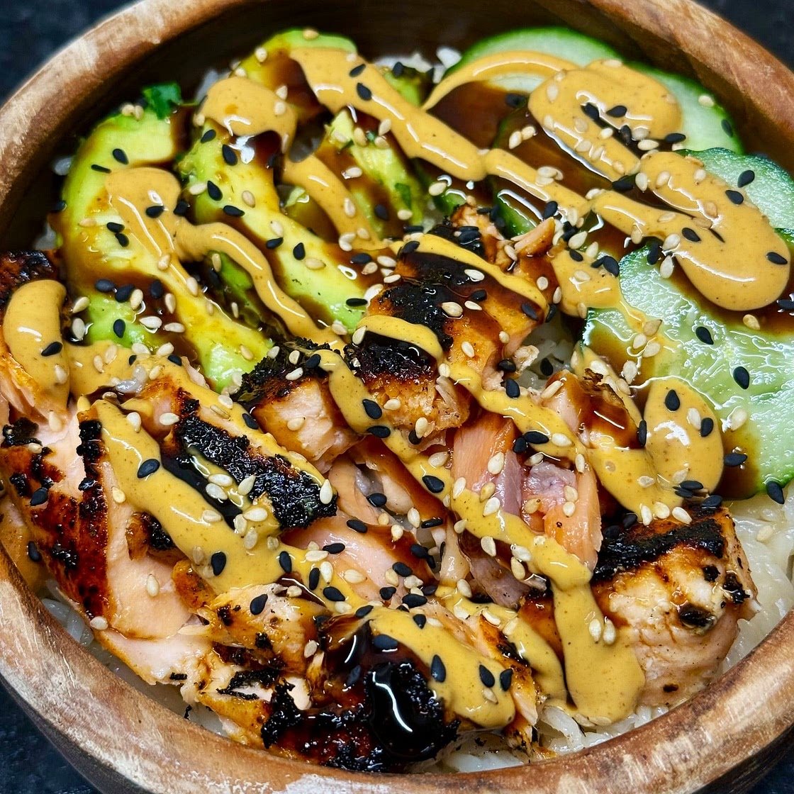 Teriyaki Salmon Rice Bowls