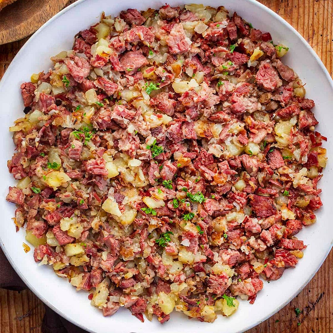 Homemade corned beef hash
