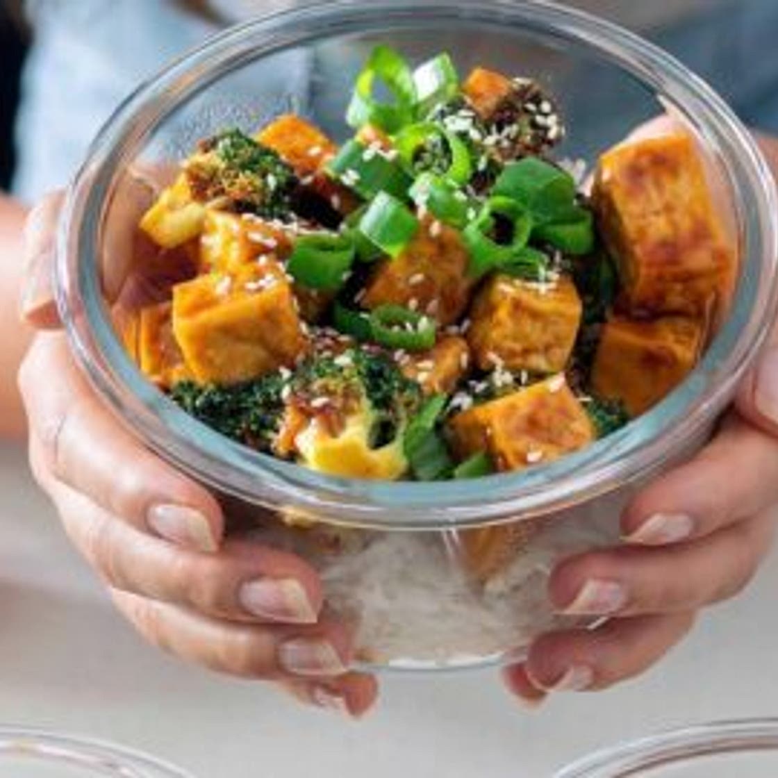 Orange Tofu and broccoli