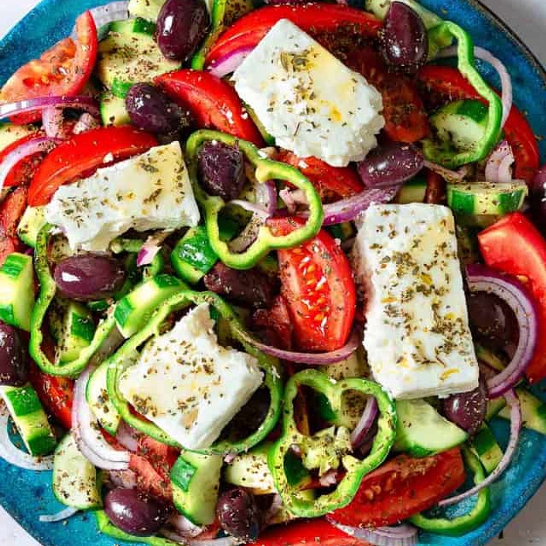 Greek Salad (Traditional Horiatiki Recipe)