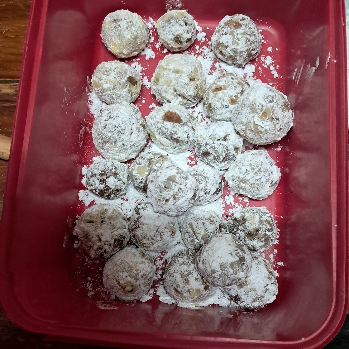 Peppermint Snowball Cookies