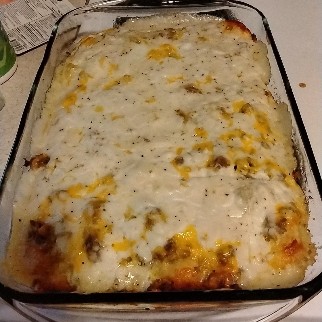 Biscuits and Gravy Breakfast Casserole