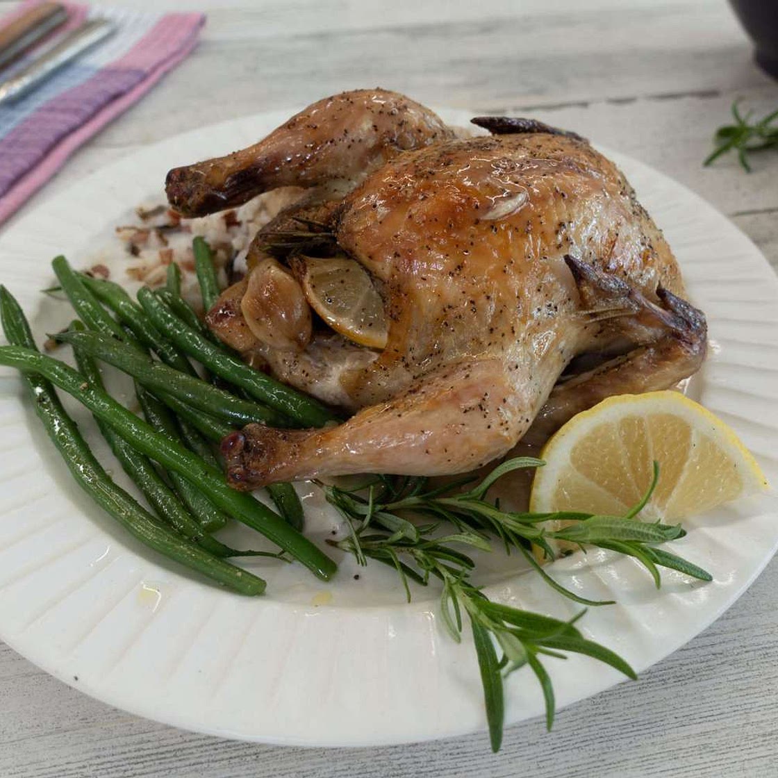 Cornish Game Hens with Garlic and Rosemary