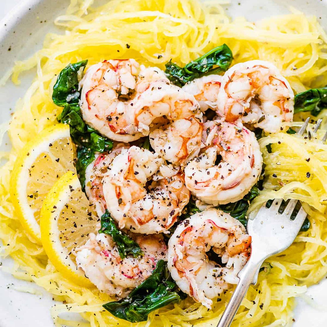 Spaghetti Squash Shrimp Scampi Recipe