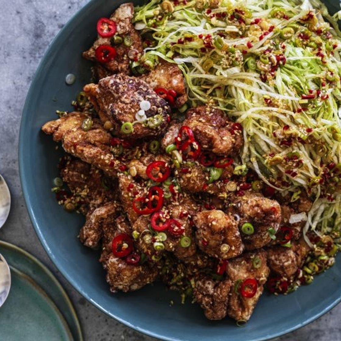 Adam Liaw's fried chicken with vinegar dressing