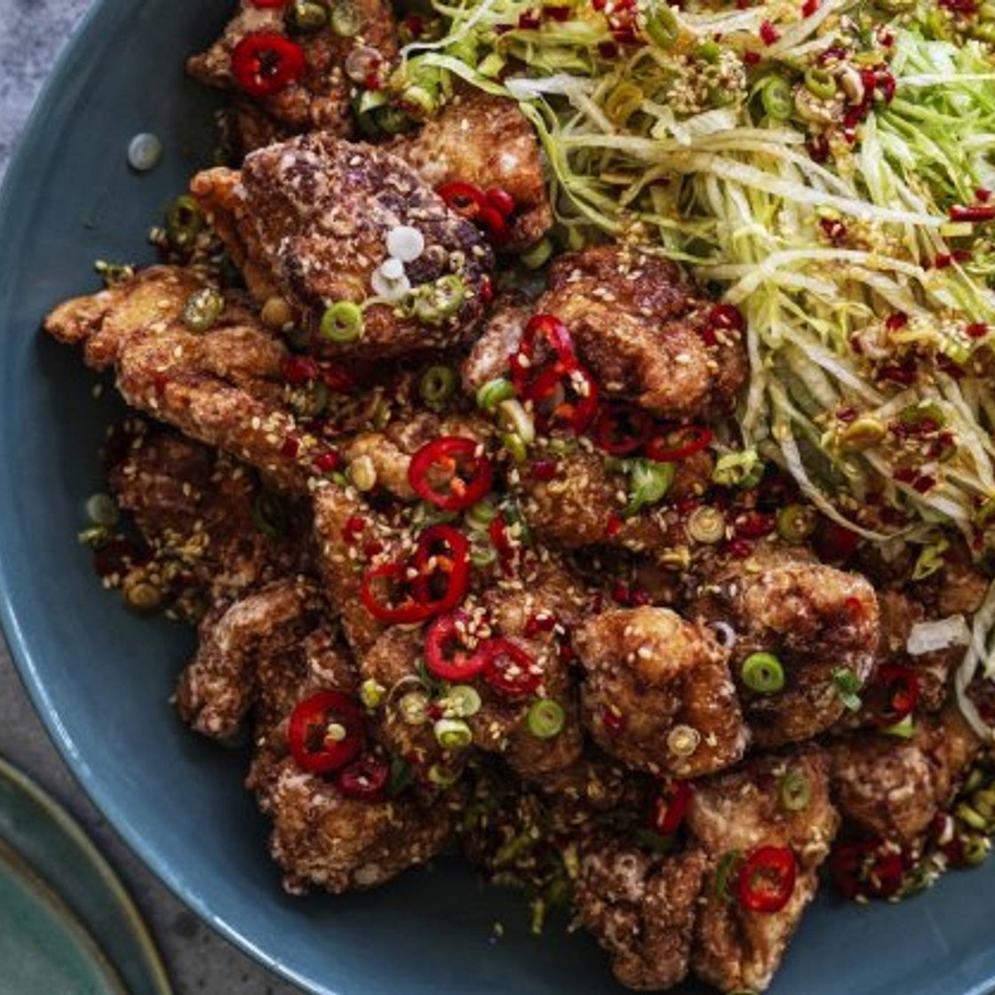 Adam Liaw's fried chicken with vinegar dressing