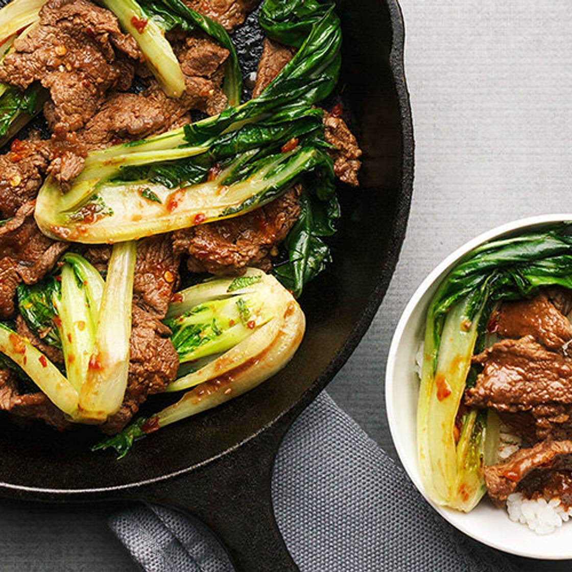 Flatiron steak and bok choy recipe | a fork and a pencil