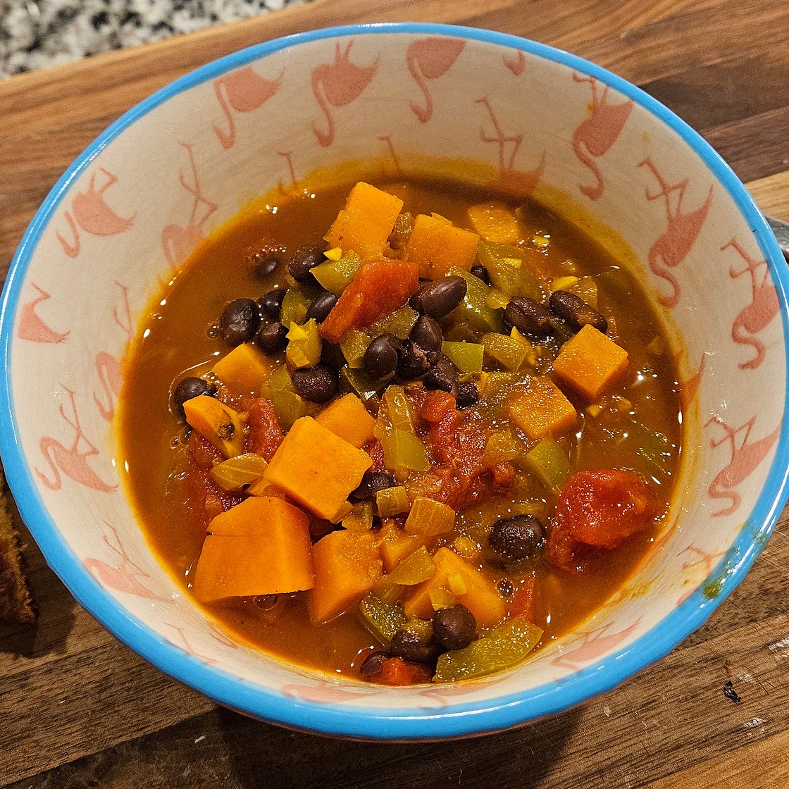 Black Bean Soup with Sweet Potatoes