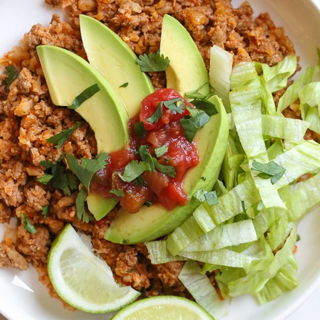 Skillet Taco Cauliflower Rice