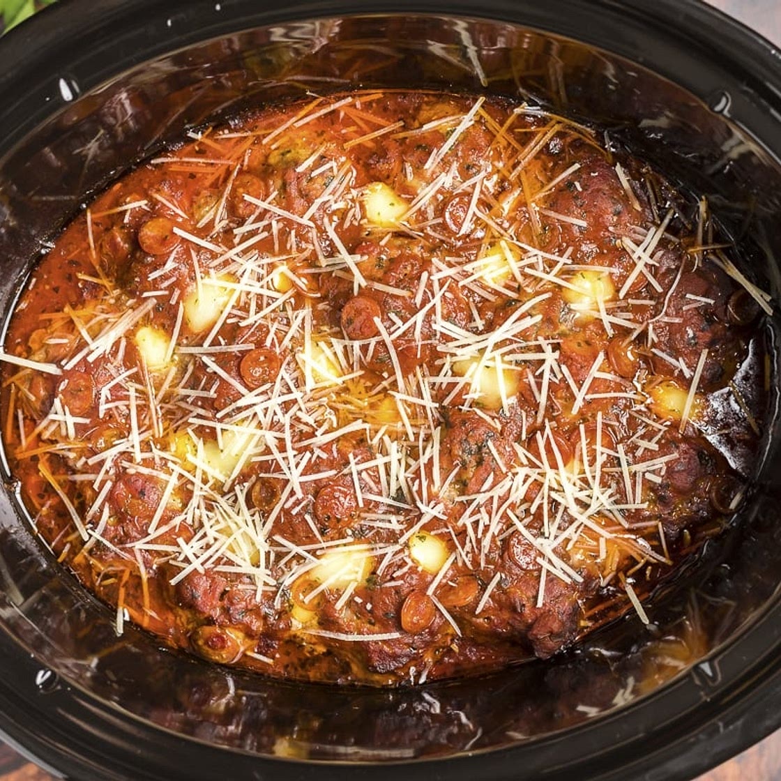 Slow Cooker Pizza Meatballs
