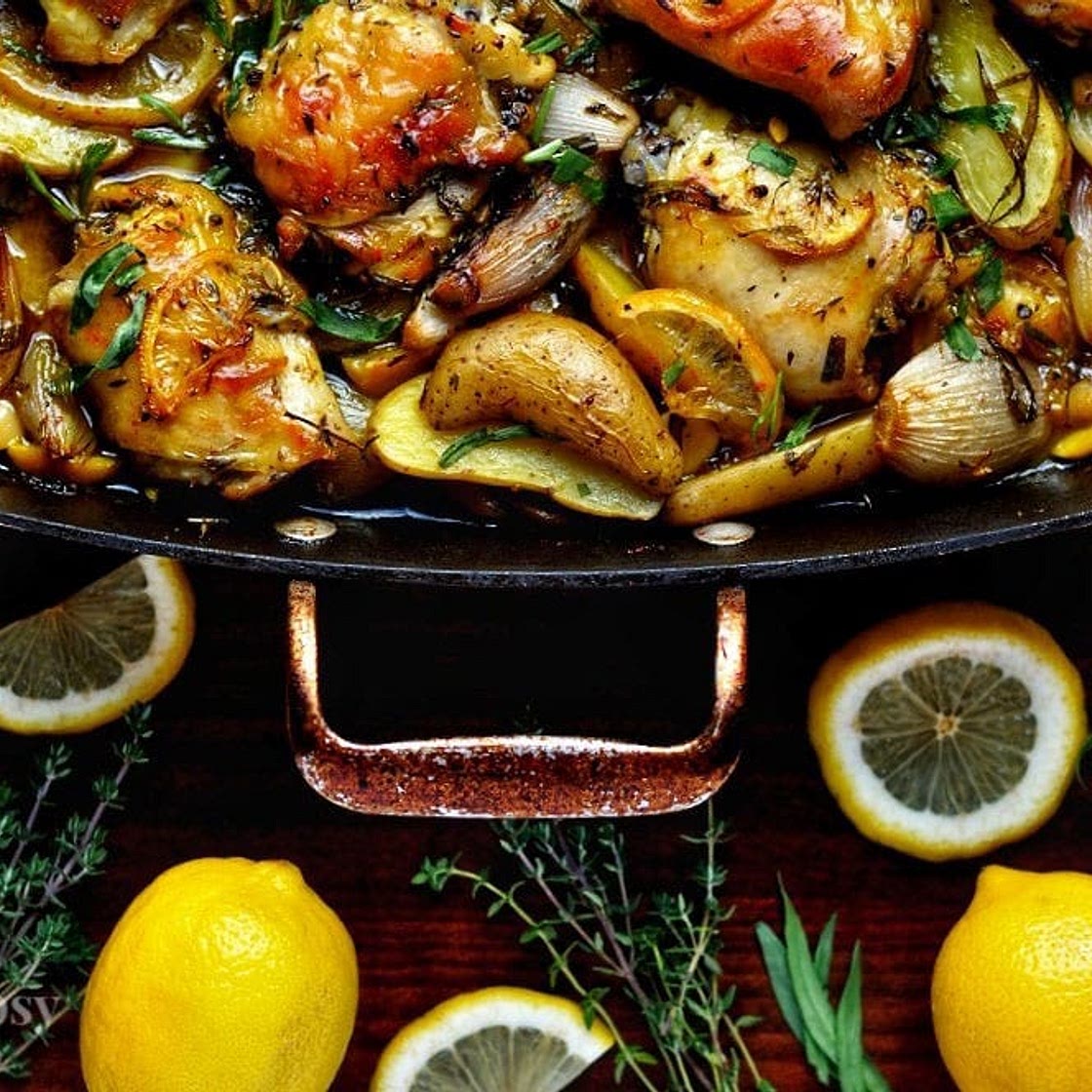 Jerusalem Lemon Garlic Chicken & Potatoes