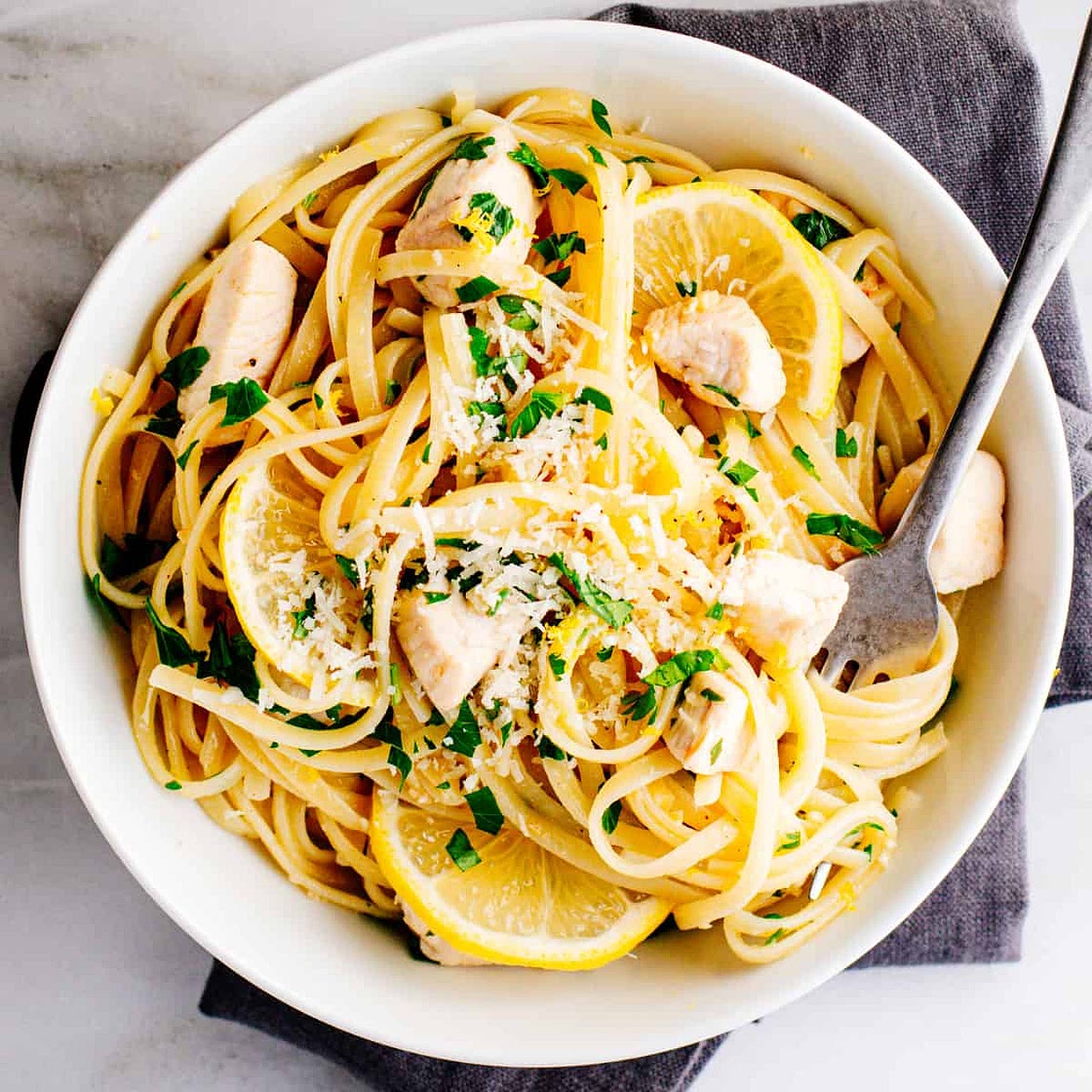 Lemon Garlic Chicken Pasta