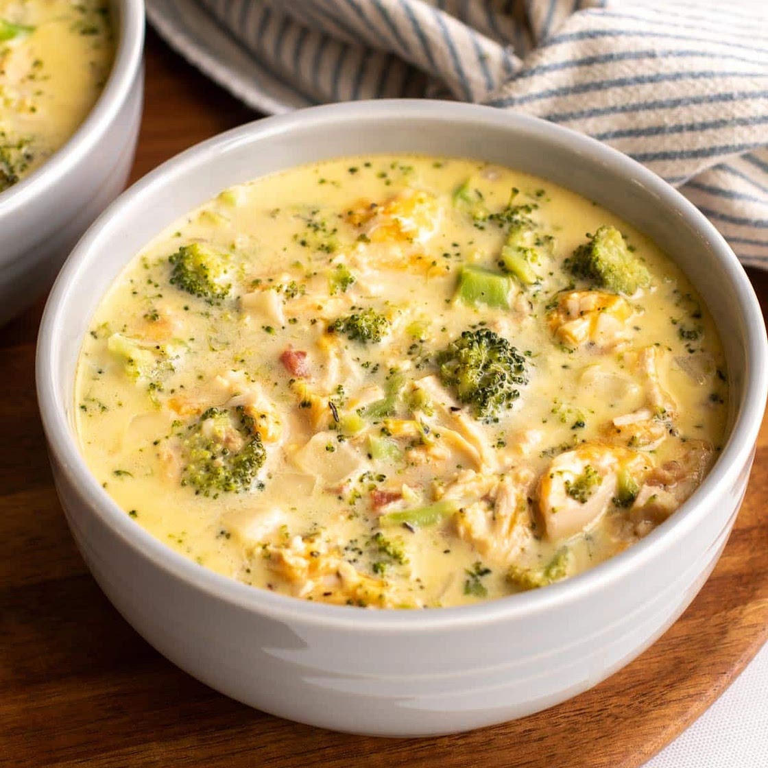 Bacon-Cheddar Broccoli Chicken Soup