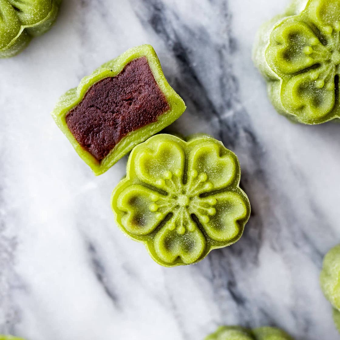 Matcha Snow Skin Mooncakes