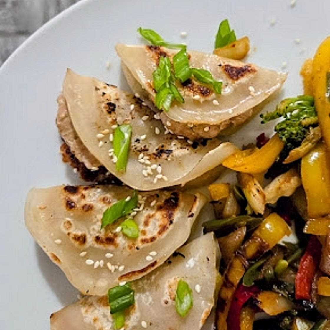 Smash Dumpling Tacos