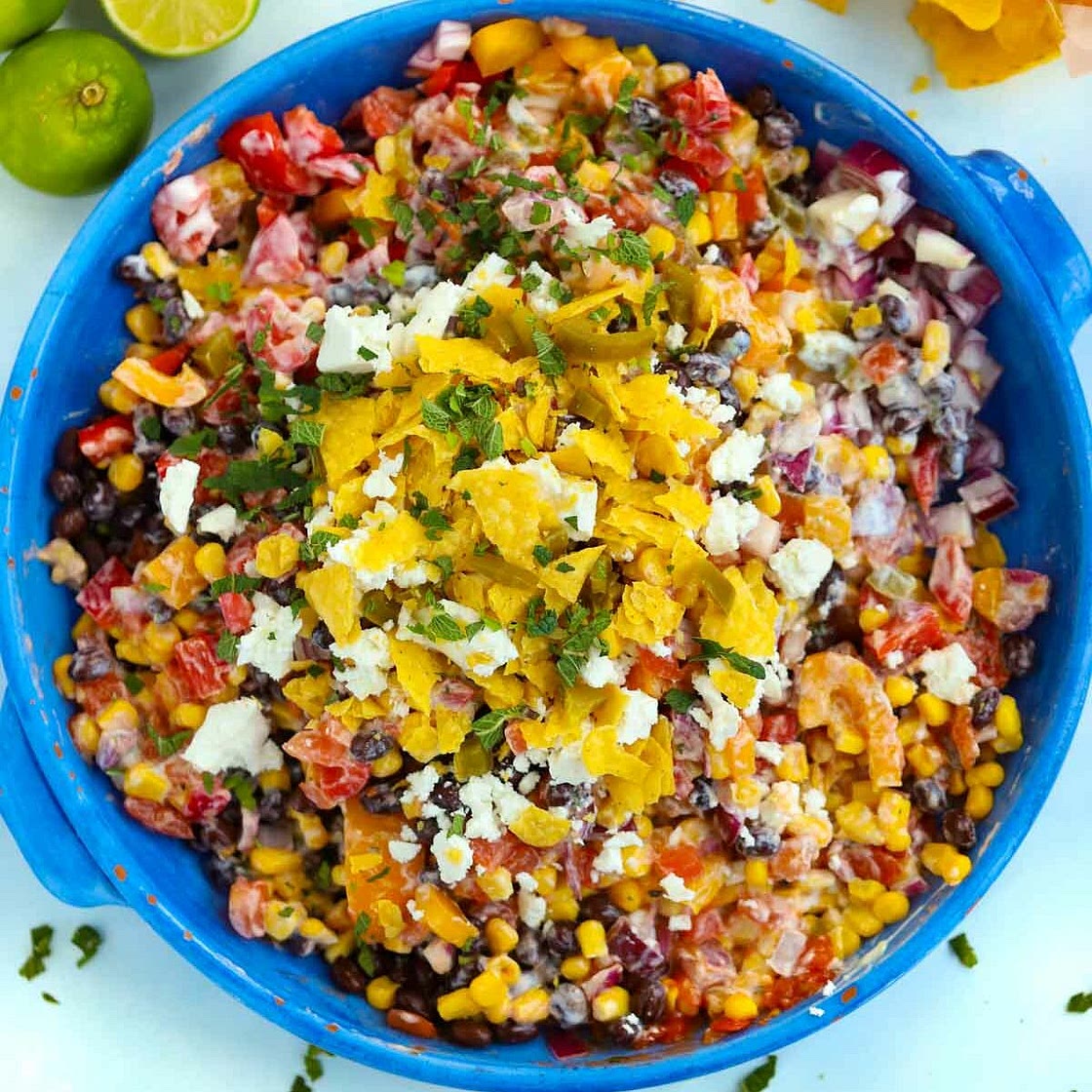 Mexican-Style Salad {with Zesty Lime Dressing}