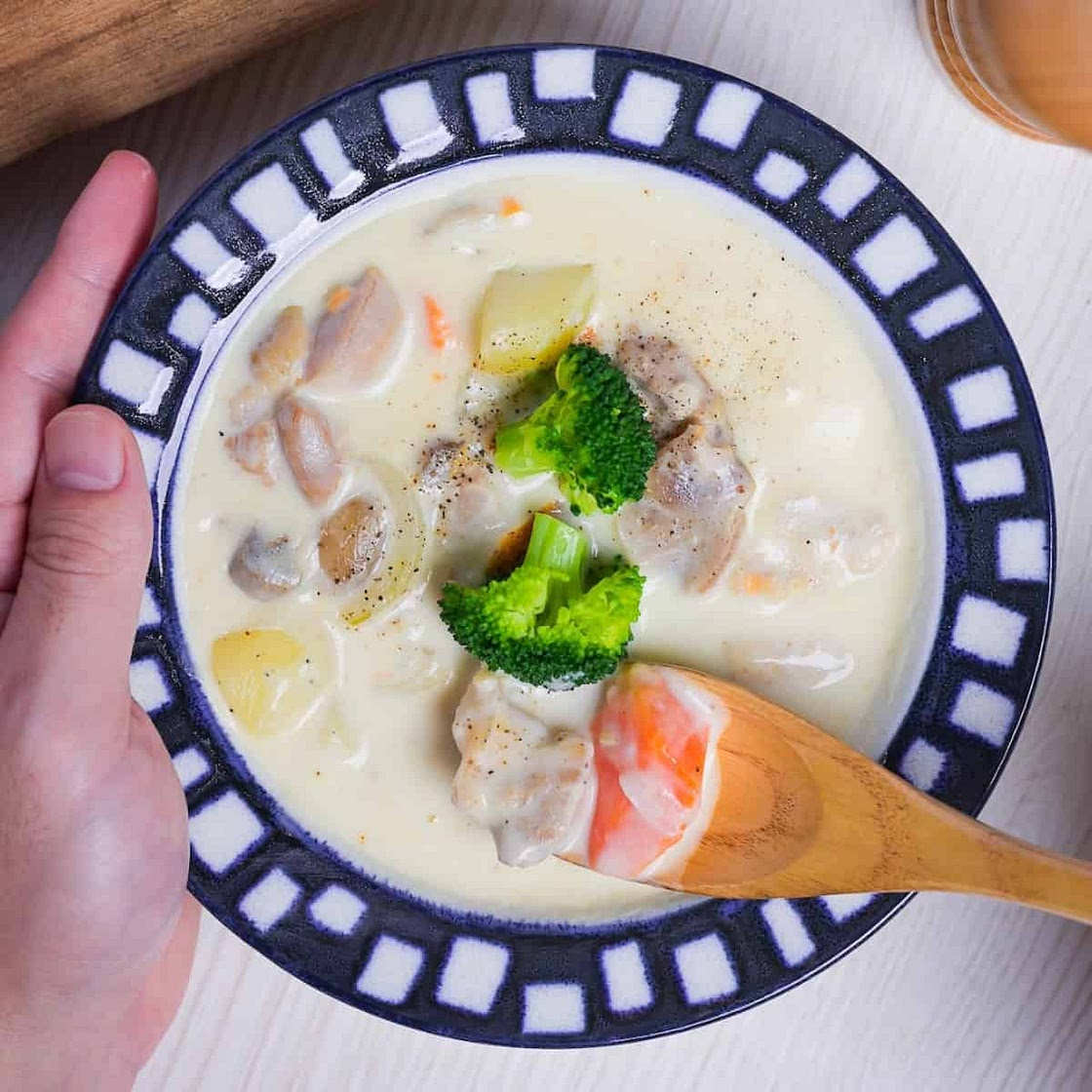Japanese Cream Stew (White Stew with Chicken)