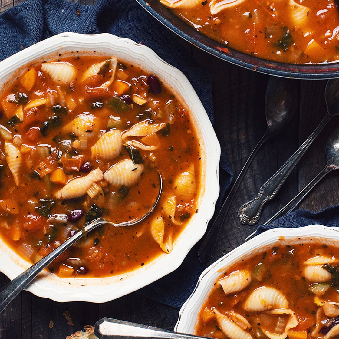 Soupe minestrone aux légumes