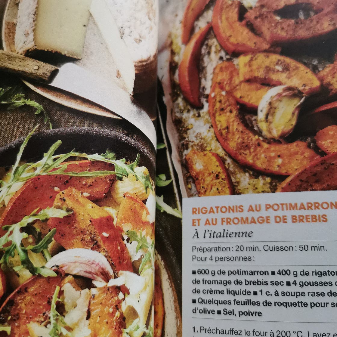 Rigatonis au potimarron et au fromage de brebis