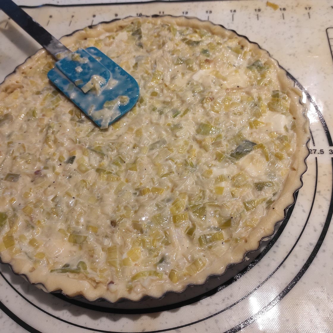 Quiche puerro y brie