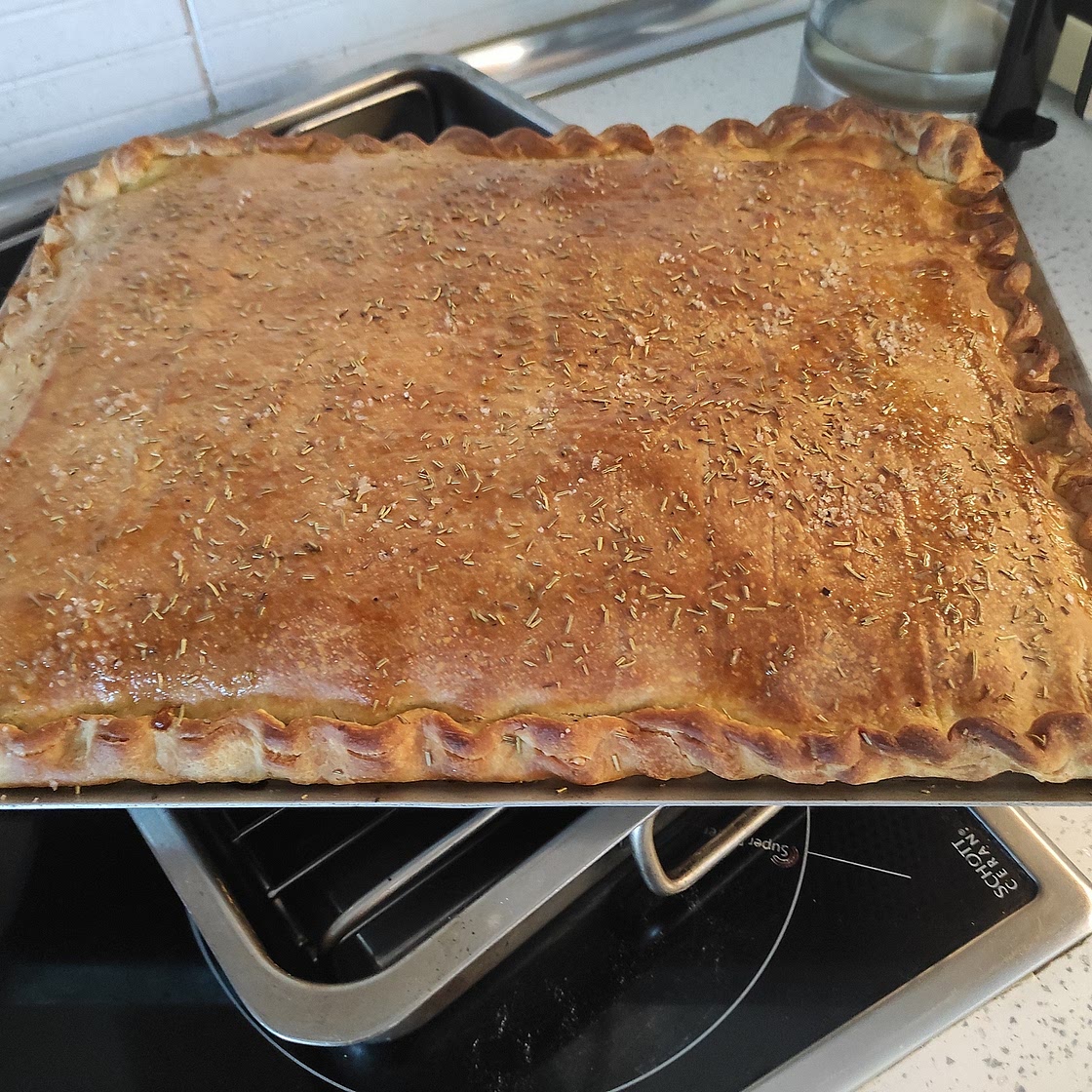 Focaccia de lombarda y provolone