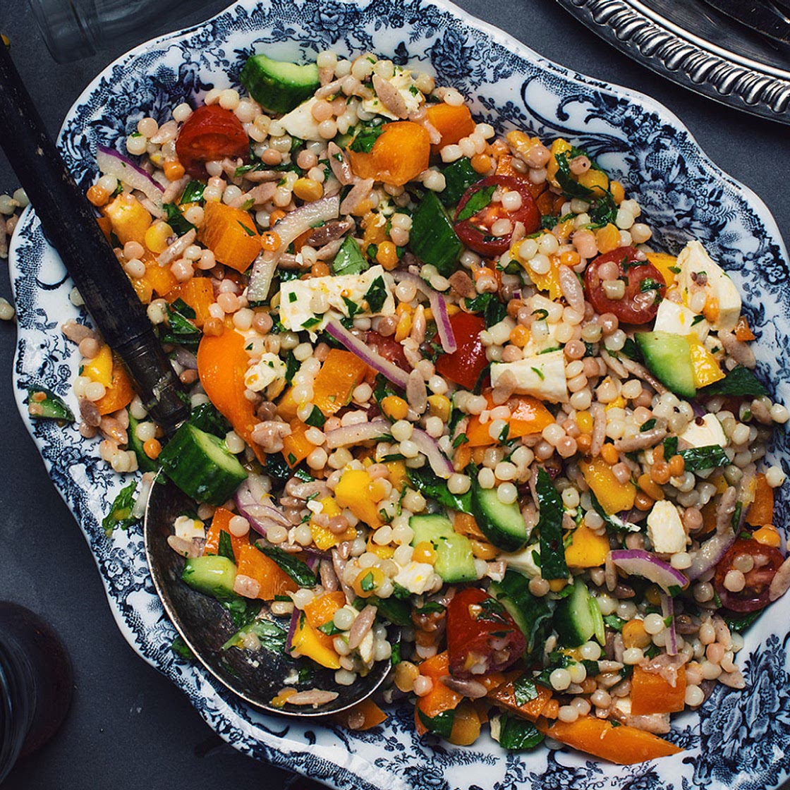 Salade de couscous israélien à la mangue