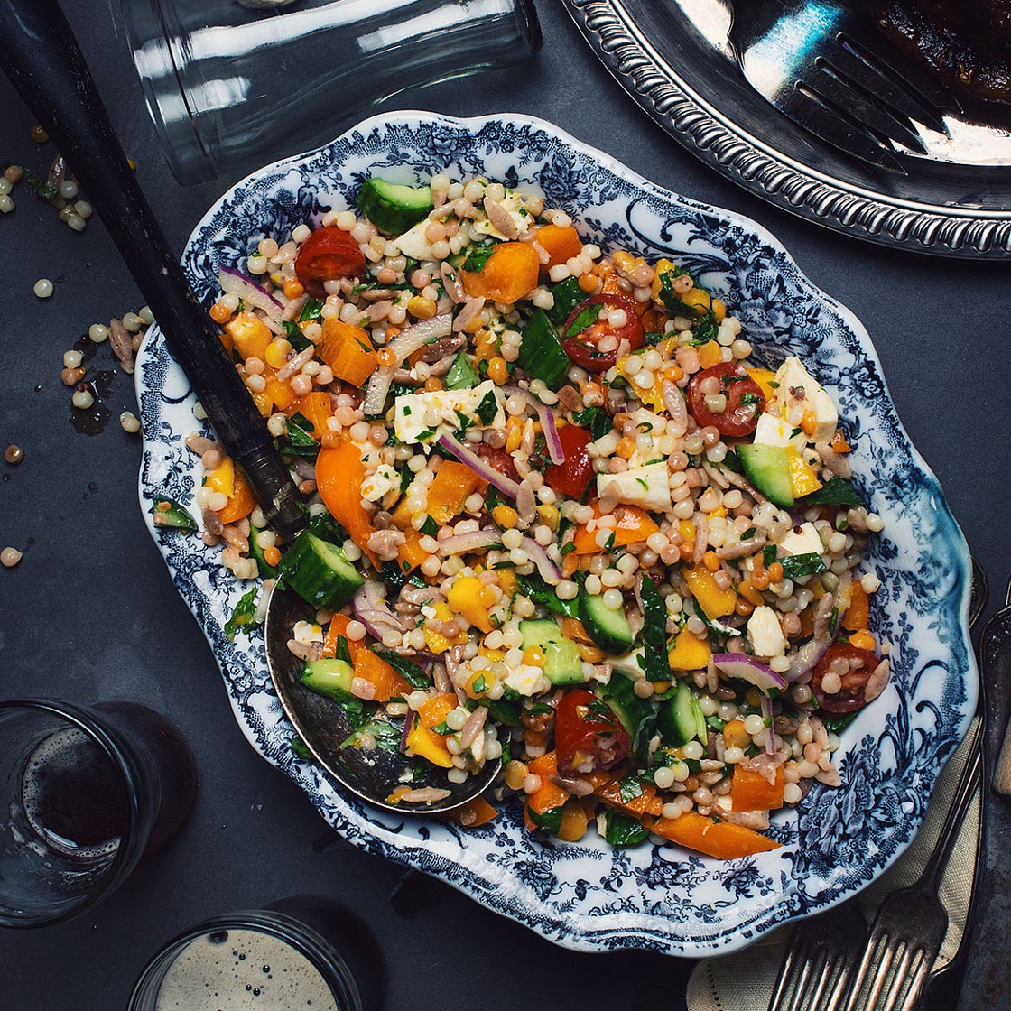 Salade de couscous israélien à la mangue