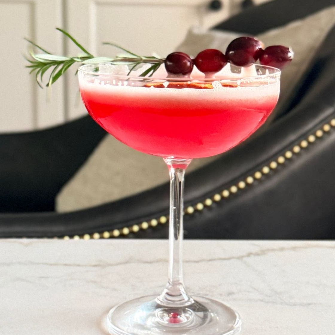 Easy Cranberry Orange Whiskey Sour Cocktail Recipe