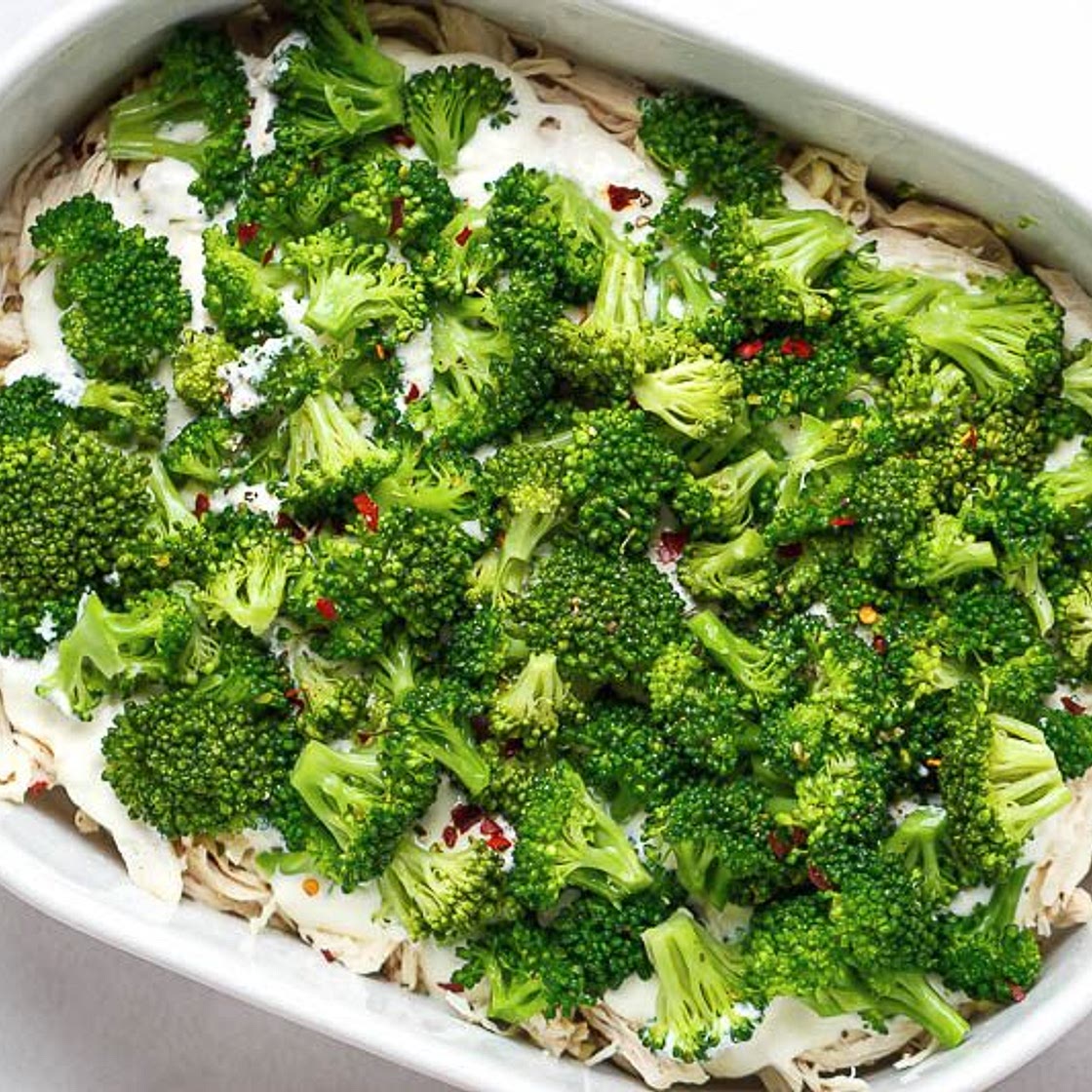 Broccoli Chicken Casserole with Cream Cheese and Mozzarella