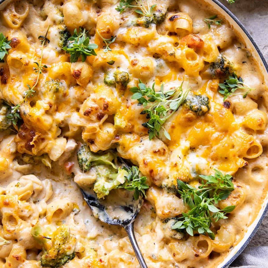 Broccoli Cheddar Chicken and Noodle Casserole