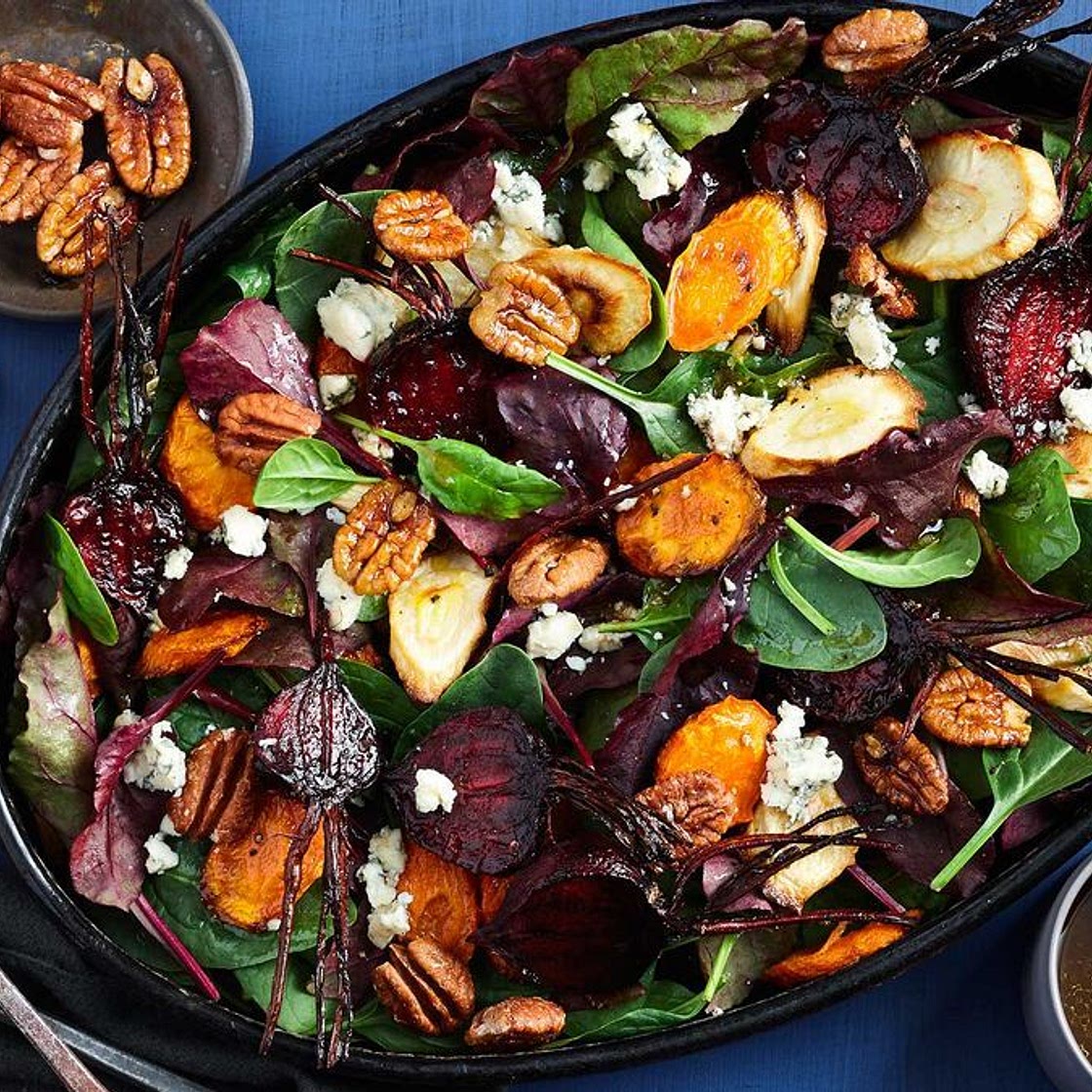 Roasted winter vegetable salad