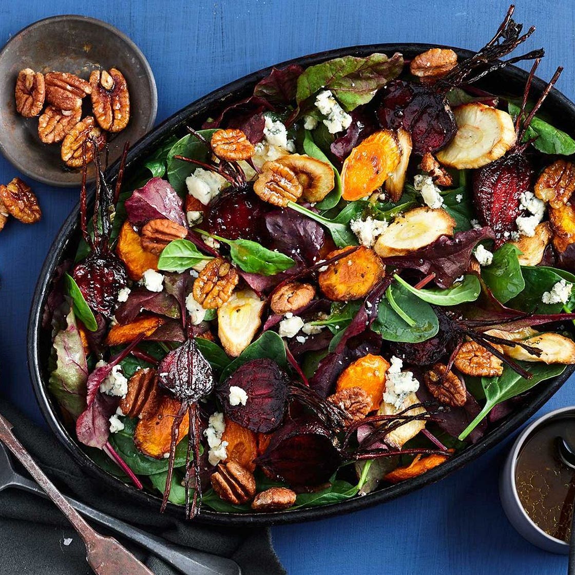 Roasted winter vegetable salad