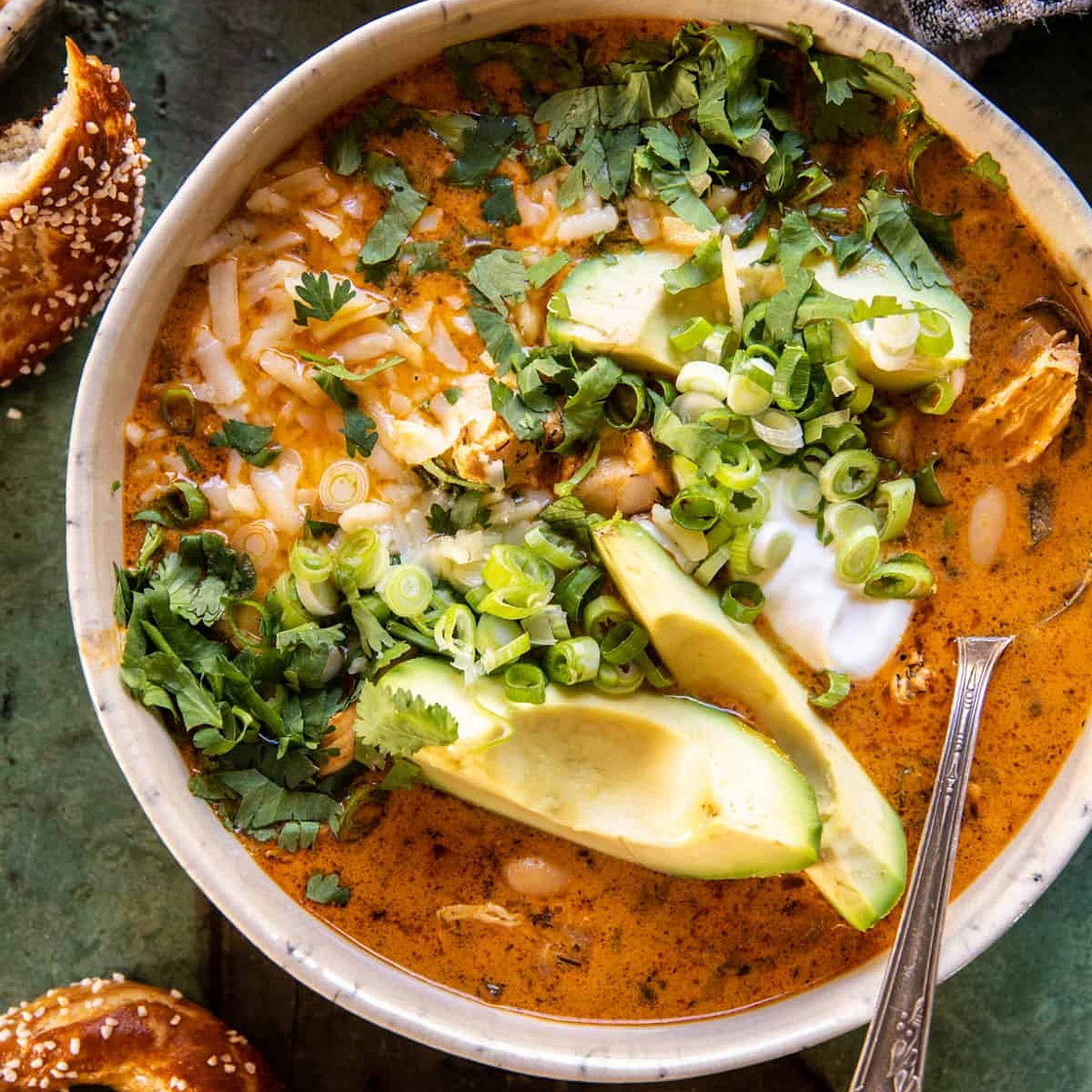 Spicy Buffalo White Chicken Chili