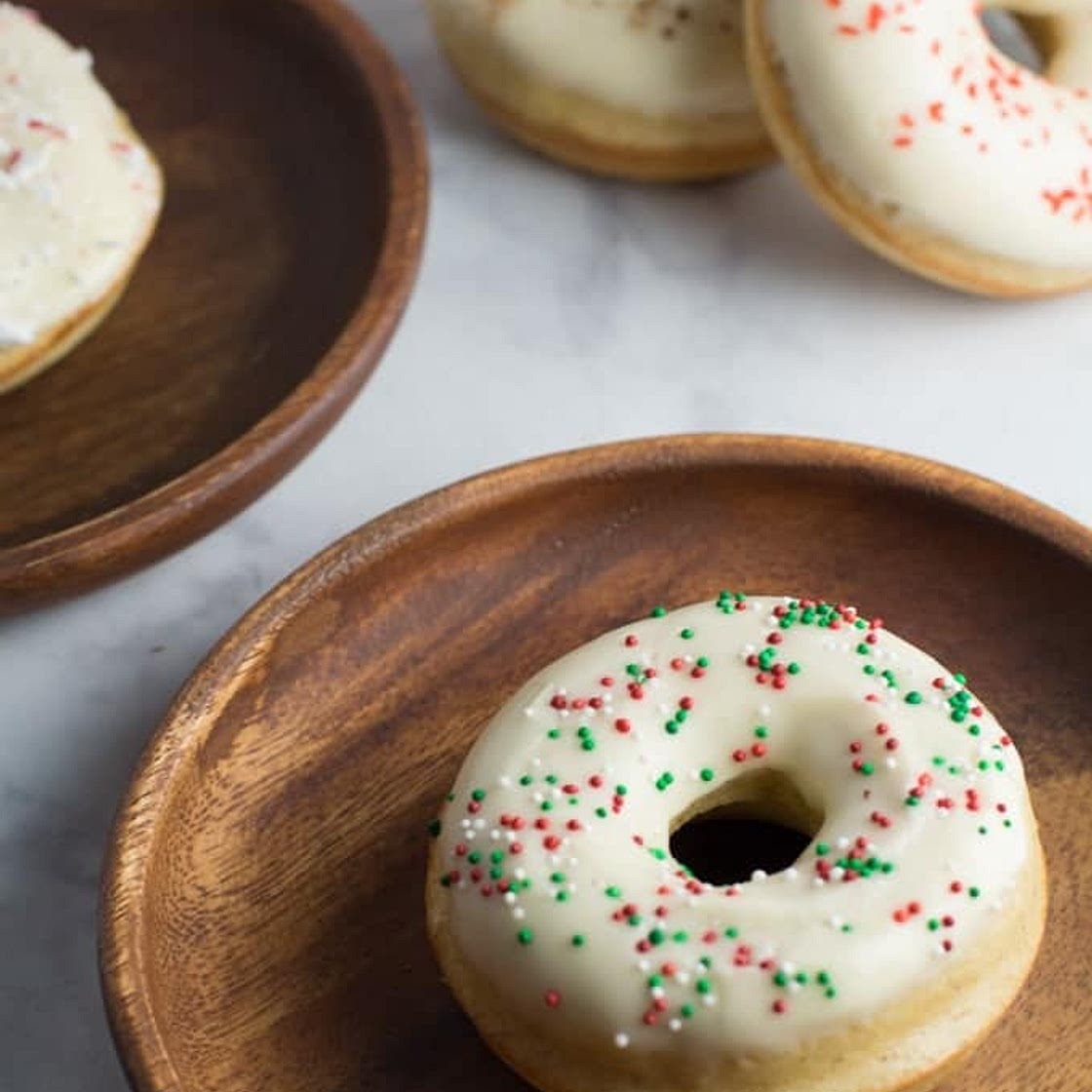 Double Eggnog Doughnuts