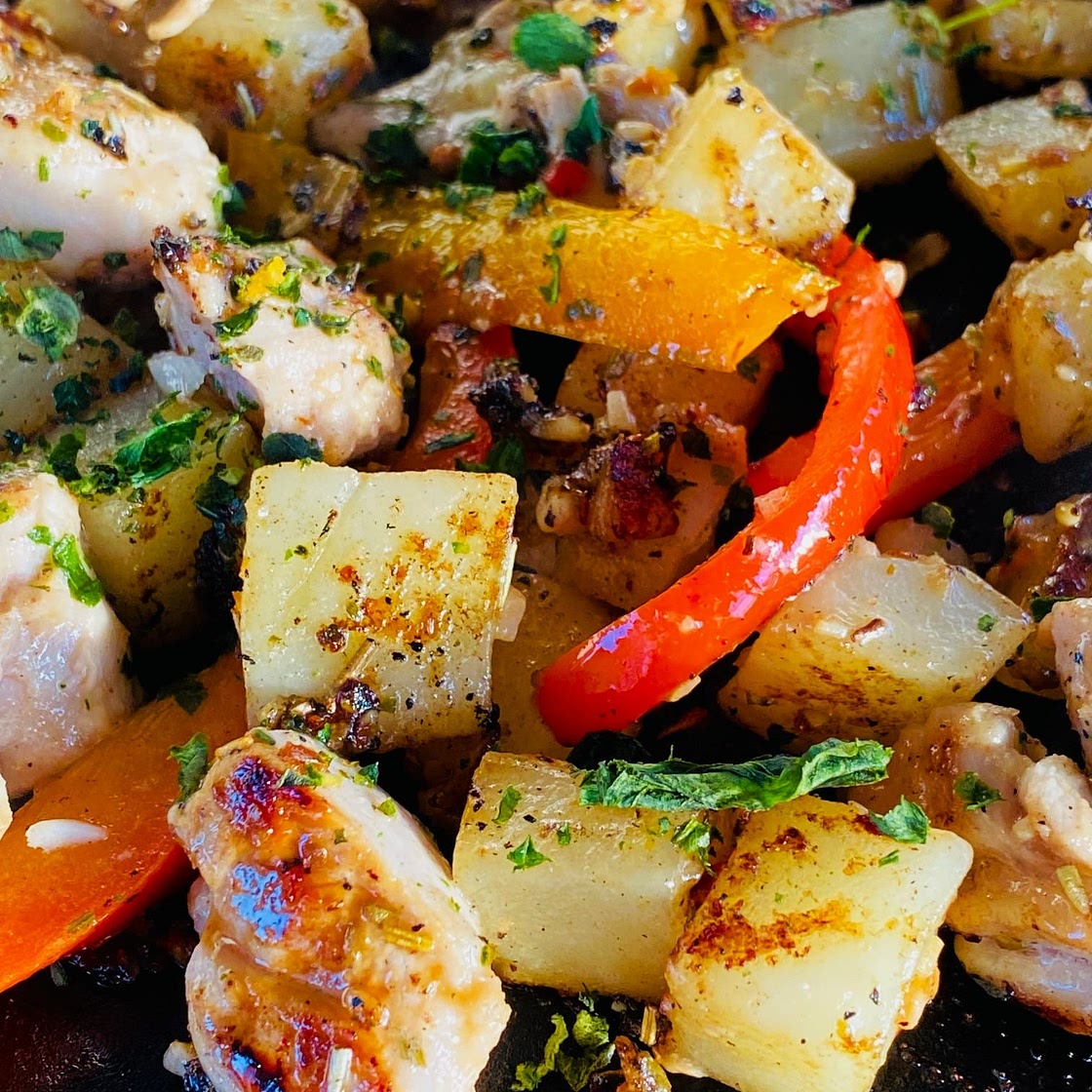 Blackstone Italian Chicken and Veggies