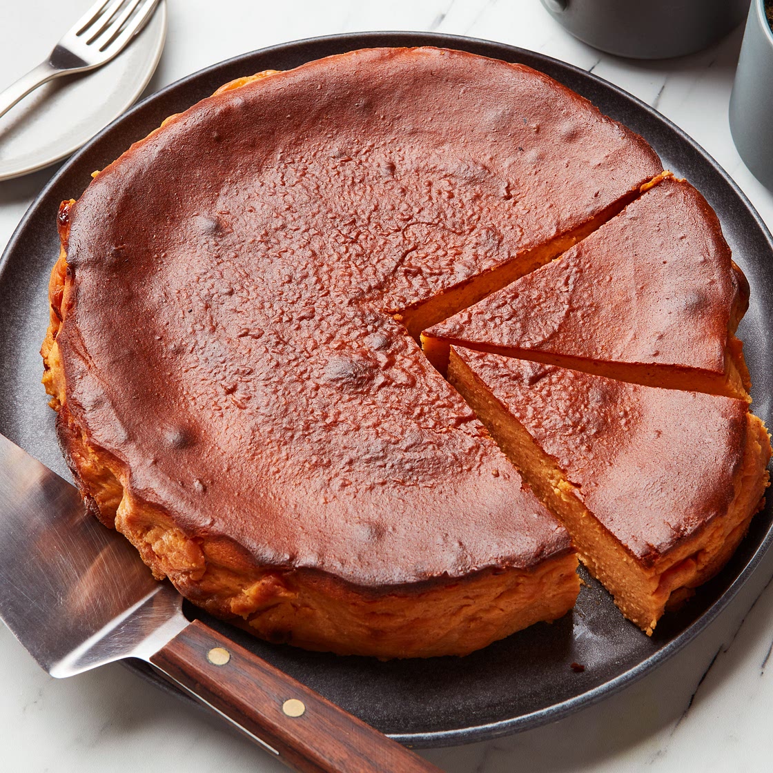 Basque-Style Sweet Potato Cheesecake