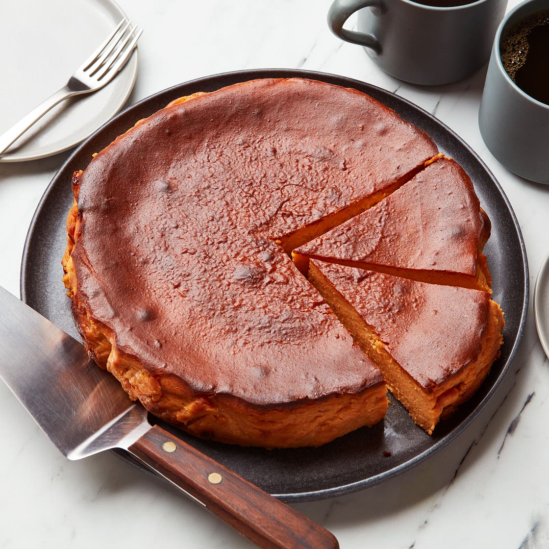 Basque-Style Sweet Potato Cheesecake