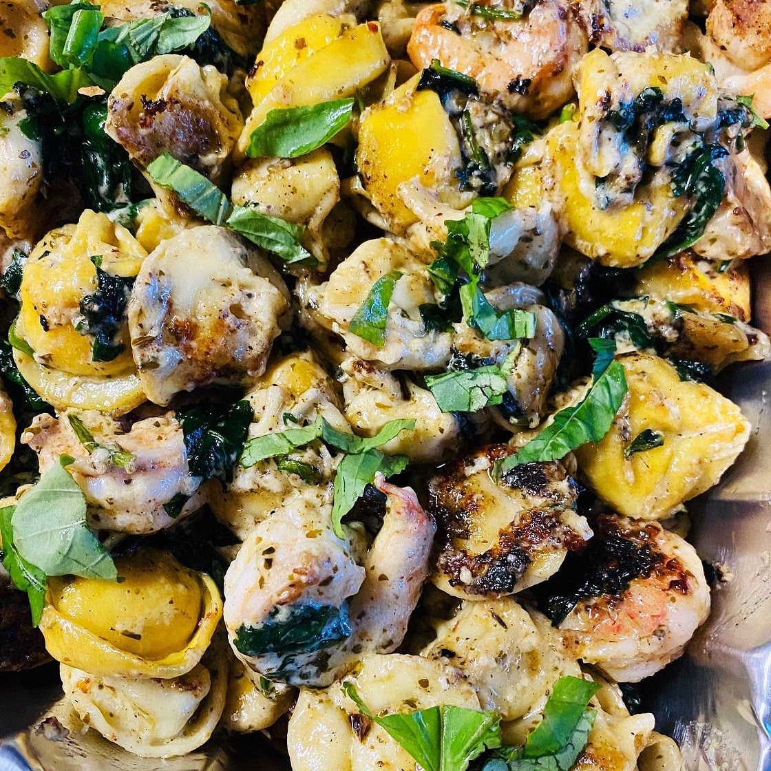 Blackstone Tortellini Shrimp Alfredo