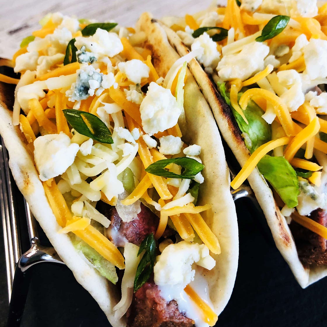 Black and Blue Steak Tacos