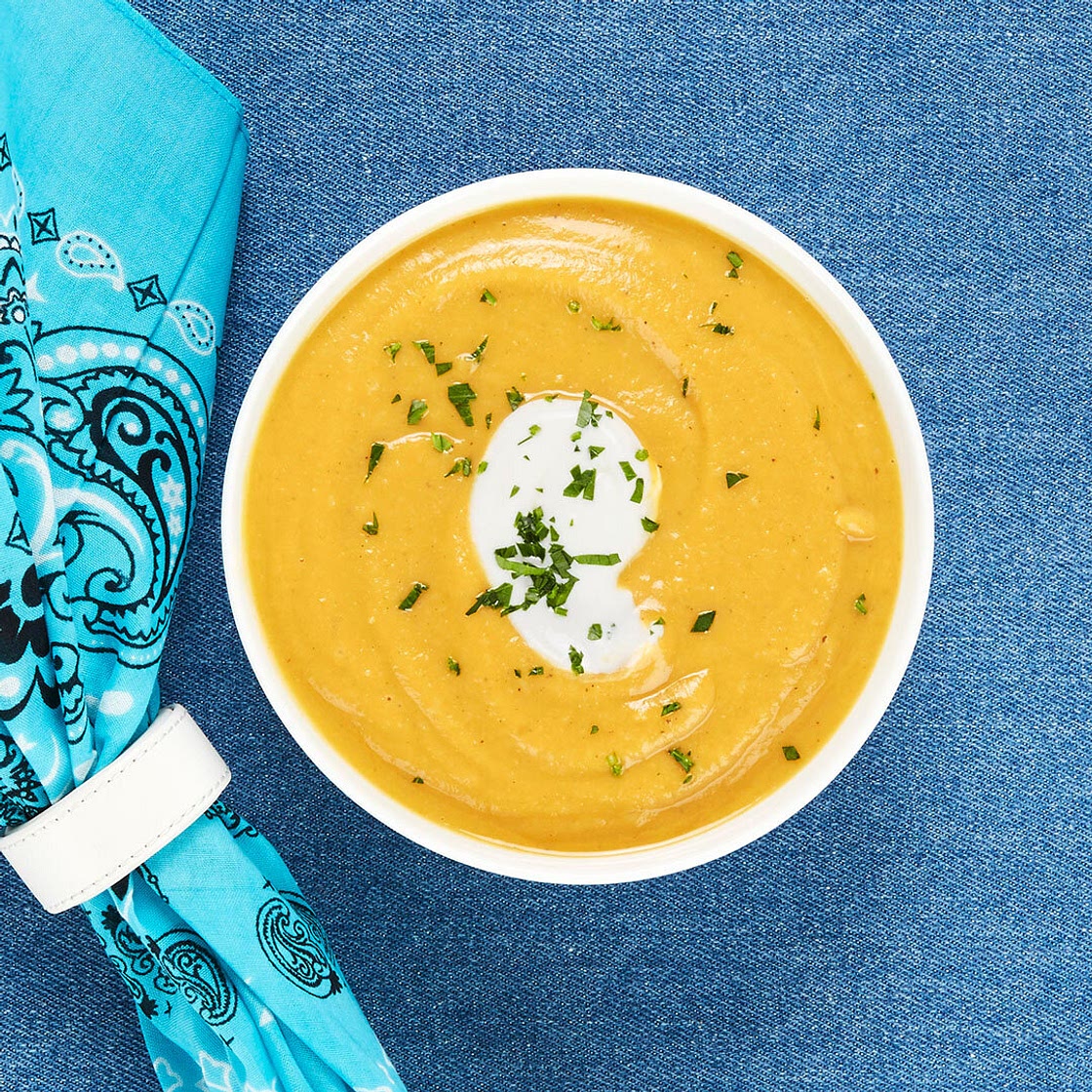 Roasted Cauliflower and Sweet Potato Soup Recipe — Bite Me More