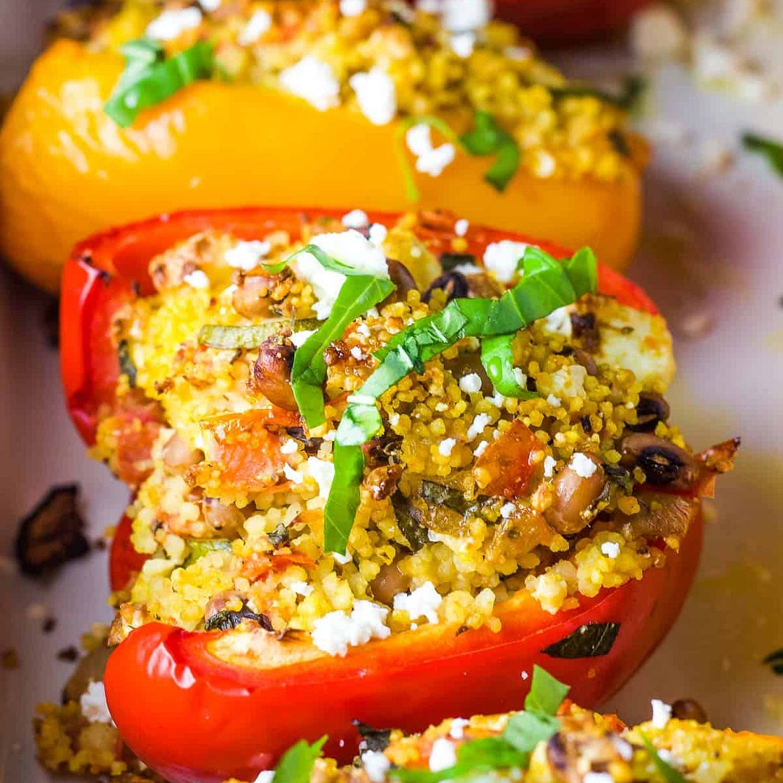 Mediterranean Couscous Stuffed Peppers